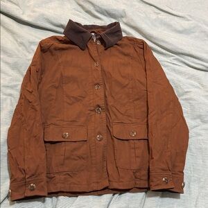 Brown Barn Jacket with Flannel Lining